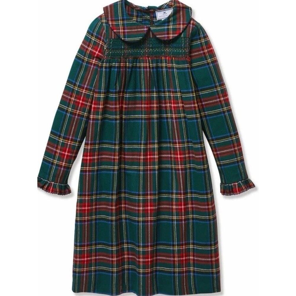 Petite Plume Brushed Twill Eloise Nightgown Kensington Tartan Girls Sz 6 NWT $58